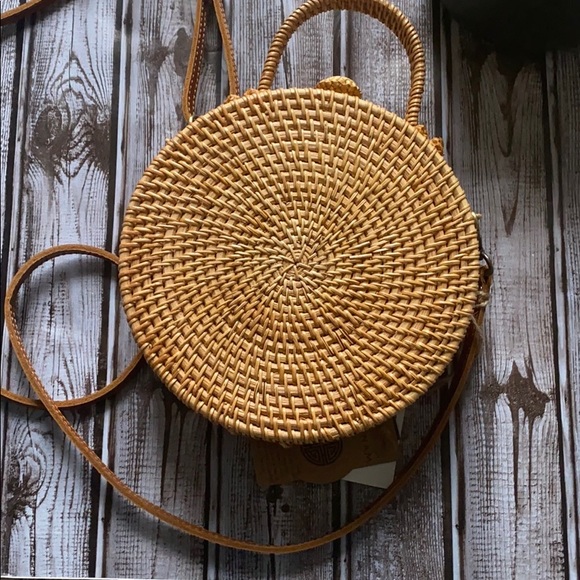 Vietnam Bags Handcrafted In Vietnam Rattan Circle Bag Poshmark